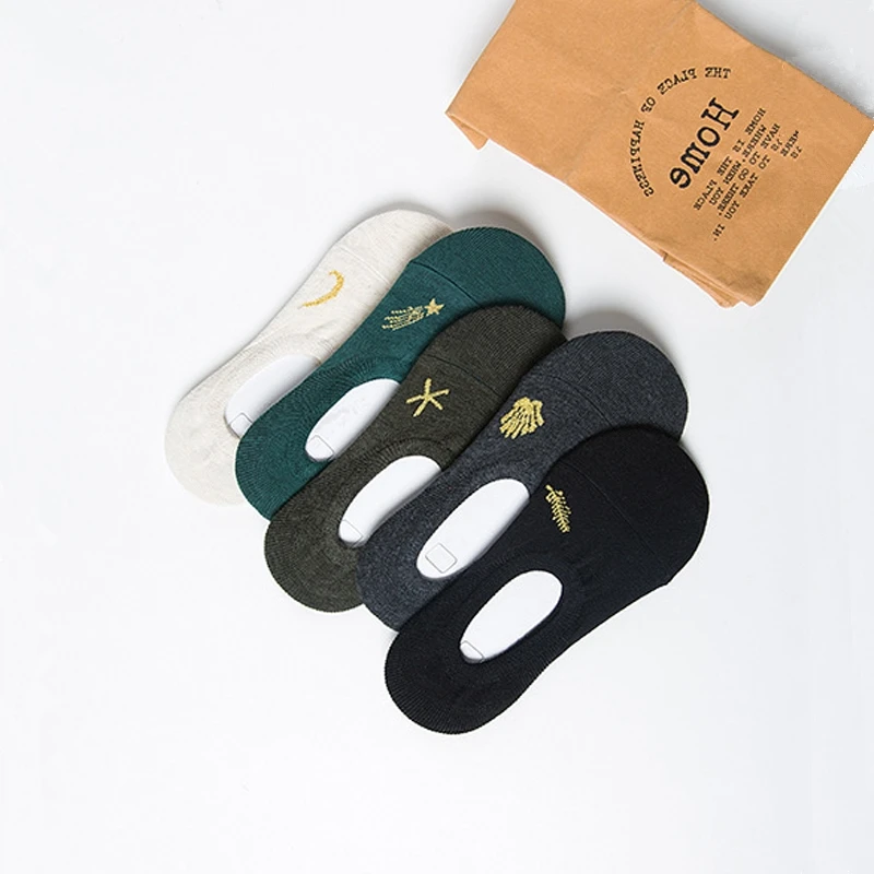 

5Pairs/lot Invisible Socks Non-slip Solid Ladies Socks Cotton Boat Shallow Sock Silppers for Girls Women Meias Feminino