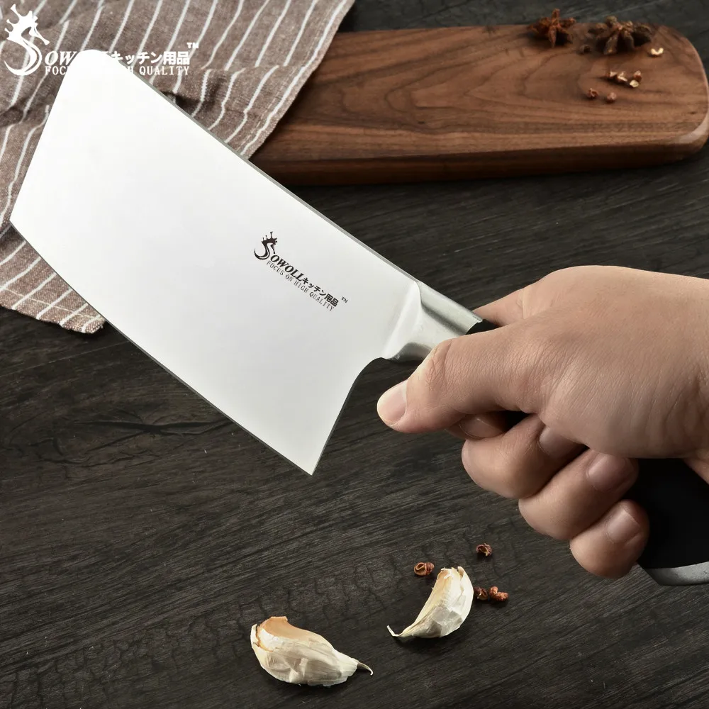 Кухонные ножи SOWOLL, ножи из нержавеющей стали, нож для очистки овощей Santoku, нож для нарезки хлеба, нож для измельчения, кухонная принадлежность, инструменты