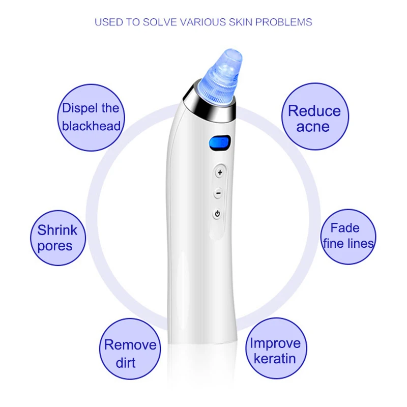 

Electric Blackhead Acne Remover Cleaner Pore Vacuum Extractor Tool Suction Cleansing Instrument HS11