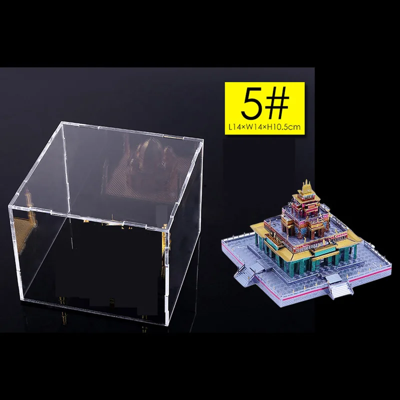 Microworld 3D металлическая головоломка тибетский буддийский темп мощность гребная лодка модель DIY лазерная резка собрать головоломки игрушки подарок для детей - Цвет: Temple with box