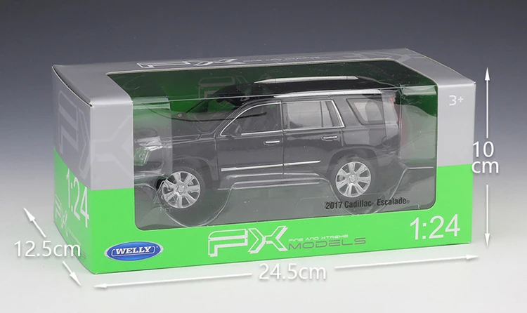 1:24 WELLY симулятор из сплава 2017 Cadillac Escalade литая модель автомобиля внедорожник