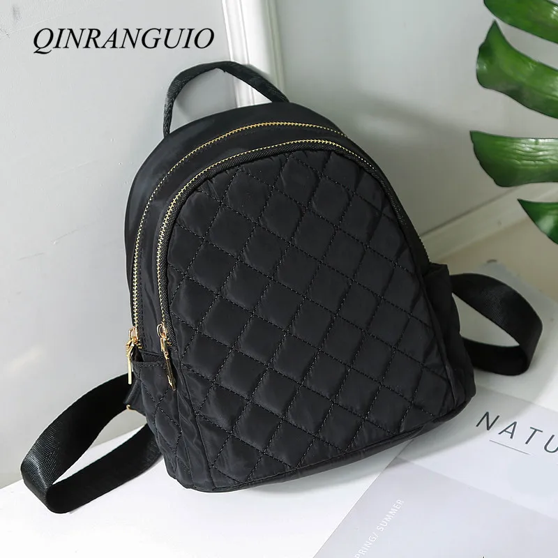 

QINRANGUIO Backpack Women 2019 New Oxford Women Backpack Fashion Top-handle Black Backpack School Backpacks for Teenage Girls