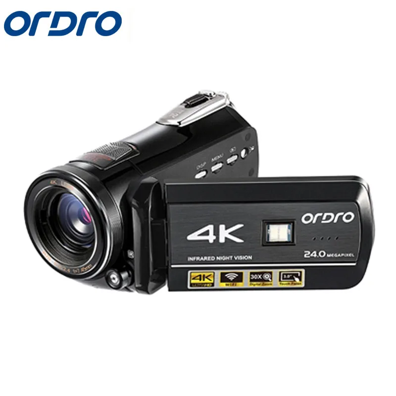 Ordro HDR-AC1 Цифровая видеокамера DVR 4 K 120 кадров в секунду 720 P поддержка 0.39X широкоугольный объектив 5MP CMOS Max 24mp Разрешение 3,0 дюймов