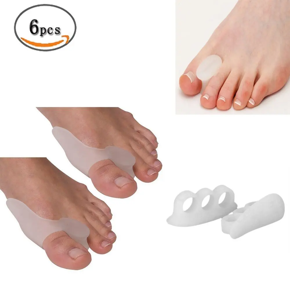 Aptoco 6 PCS Group Toe Separators Kit Silicone Toe Spacer,Gel Toe