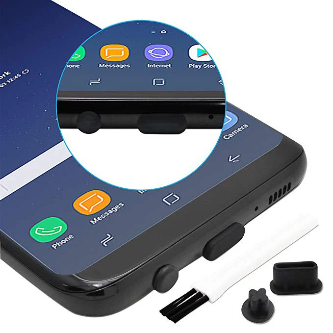 

WiHOO USB C Silicone Dust Plugs (10 Sets), Compatible with Samsung s10, s8, s9, Note 9, Pixel, Any Type C with Headset Jack