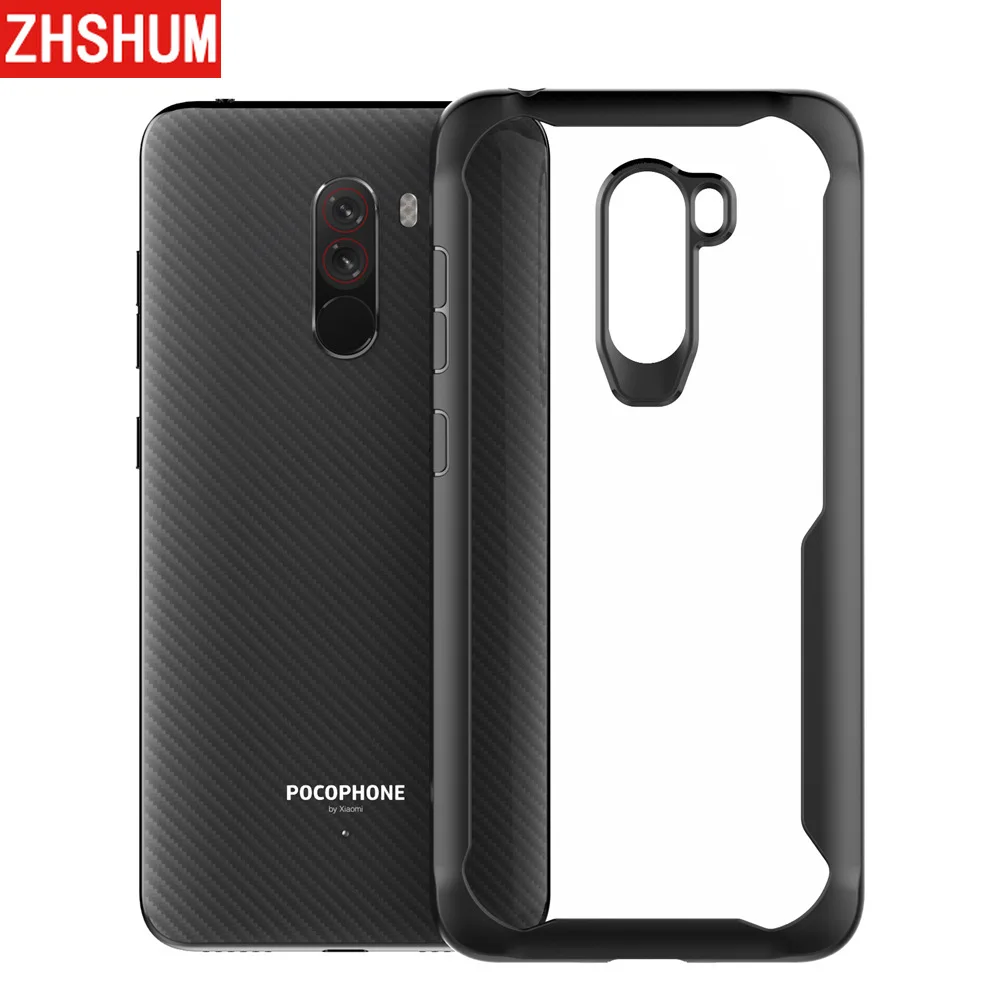 Роскошный чехол для Xiaomi Pocophone F1 Poco мягкая силиконовая рамка + Прозрачный задний