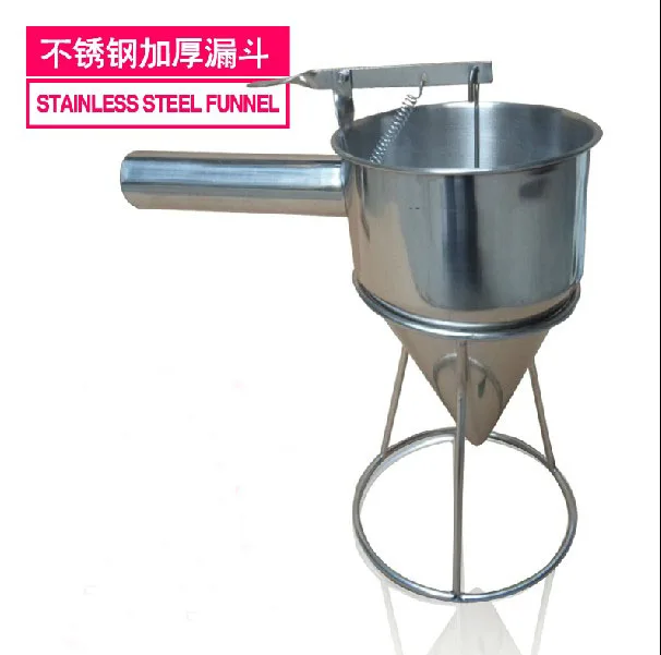 Free shipping stainless steel batter dispenser waffle maker dispenser takoyaki funnel takoyaki tools Free shipping stainless steel batter dispenser waffle maker dispenser takoyaki funnel takoyaki tools