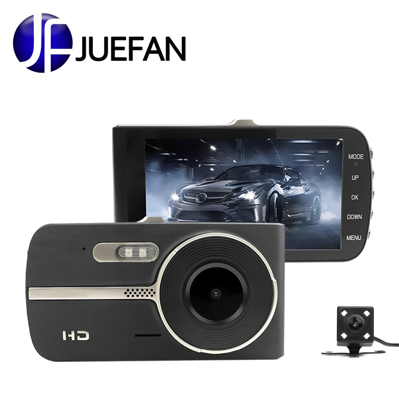

4 Inch DVR Car Dual Lens Video Recorder Parking Camera Full HD 1080P Night Vision HD 170 Degree Wide Format with Sensor Parking
