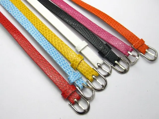 

20 Mixed Colour Leatherette Bracelet Wristband WatchBand Fit 8mm Slide Charm