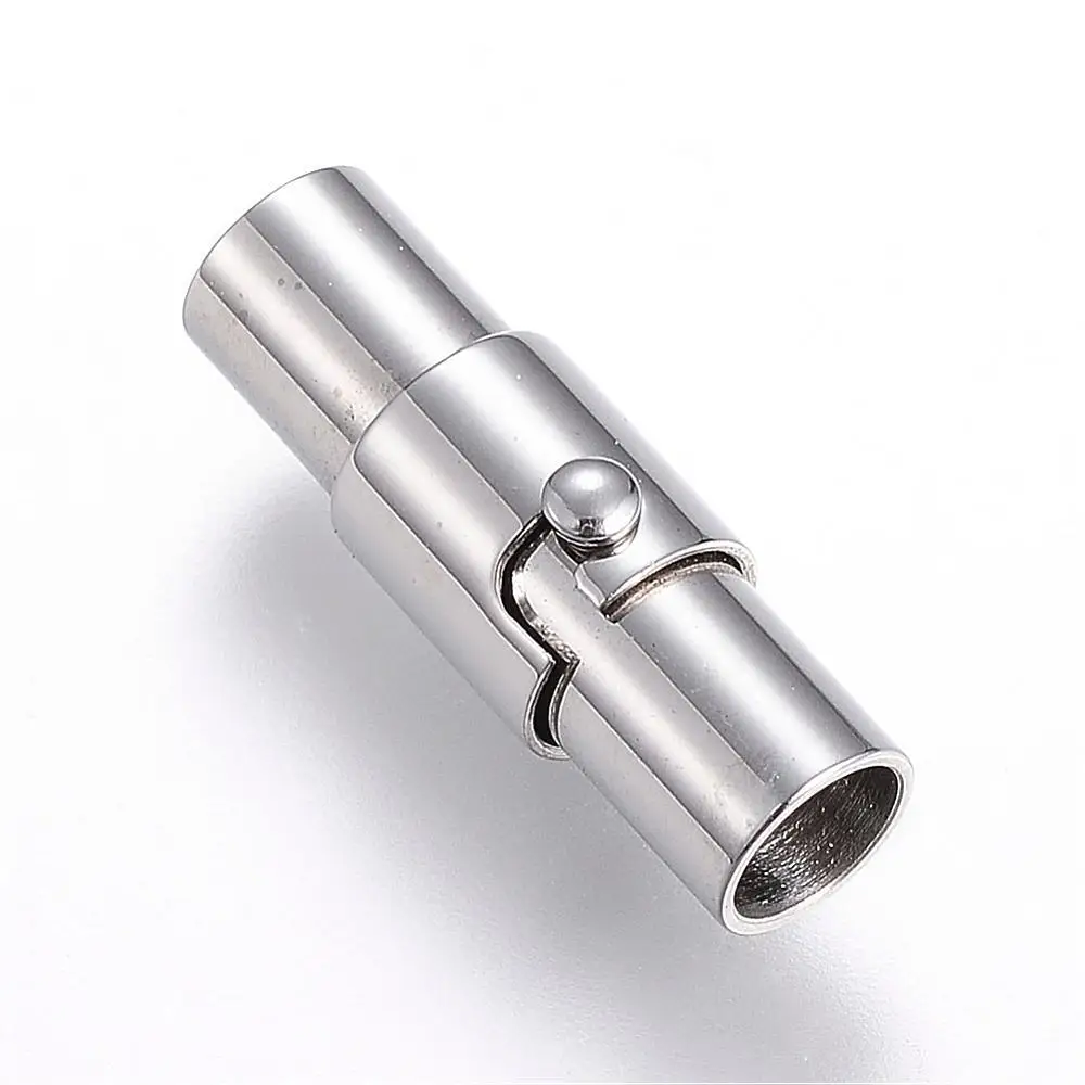 

3/4/5/6/8mm 304 Stainless Steel Column Magnetic Clasps Jewelry Findings for DIY Stainless Steel Color,20Sets/lot