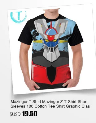 Мазингер футболка мазингер Z футболка с короткими рукавами 100 футболка из полиэстера Графический классический плюс размер мужская Милая футболка