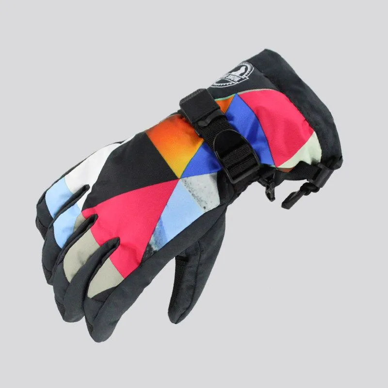 GSOU Снежный бренд лыжные перчатки женские перчатки для сноуборда женские водонепроницаемые перчатки для горных лыж зимние уличные Сноубординг снегоход - Цвет: GSAGW2H