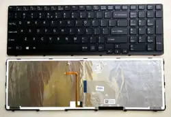 Новый для sony vaio SVE15 SVE-15 SVE1511 SVE15111 SVE15113 ноутбук Английский США клавиатура с подсветкой черный с рамкой