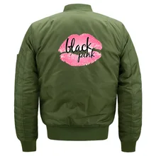 Сексуальный рисунок губ Blackpink вентиляторы стеганая куртка-бомбер для женщин и мужчин Kawaii девочек Базовая уличная куртка-бомбер s плюс размер