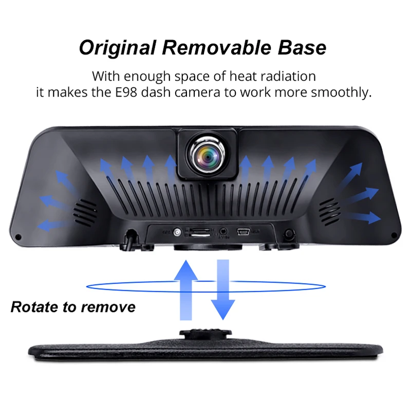 Phisung 10 &quotпотоковая 4G adas dash cam с Android авто камера двойная для автомобиля gps dvr wifi