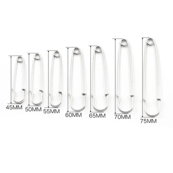 

10pcs/bag 40-70mm Safety Pins Brooch Base Jewelry Findings Accessory Making DIY Brooch Accessories Clothing Supplies