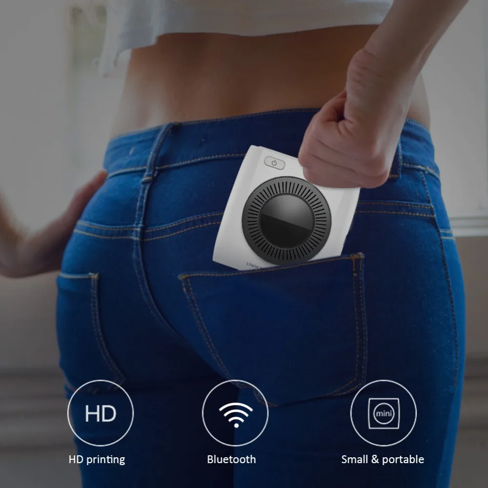 Прямая поставка P2 принтер портативный Bluetooth 4,0 телефон фототермальный принтер телефон Беспроводное подключение принтер фото принтер