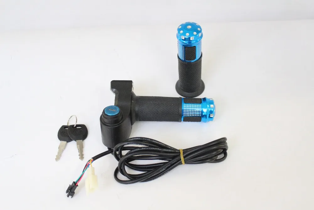

ConhisMotor Ebike Accelerator 24/36/48/60/72/90V LED Digital Twist Throttle With Electric Key Lock 4 Color Handlebar Grips