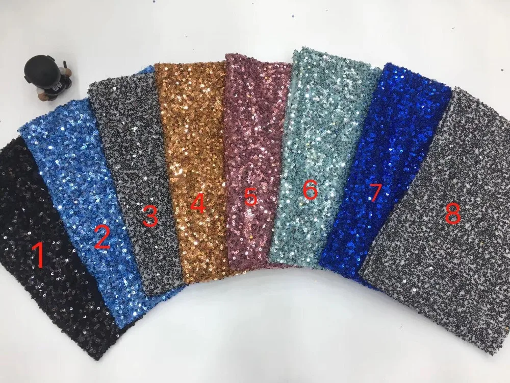 

2019 latest African Lace Fabric High Quality Lace Fashion French Lace Fabric Tulle Nigerian Sequins Lace Fabrics Wedding