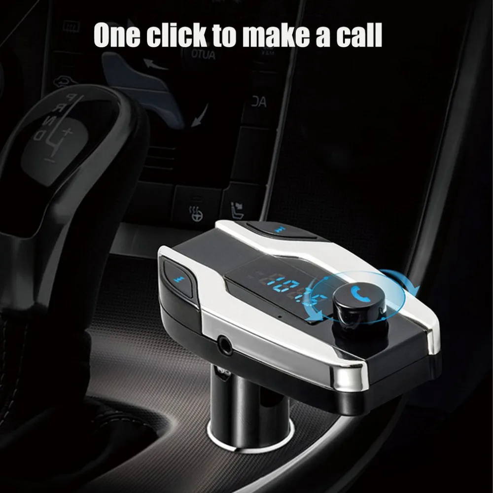 Новейший универсальный Bluetooth X7 автомобильный комплект громкой связи fm-передатчик радио MP3-плеер USB зарядное устройство серебро для