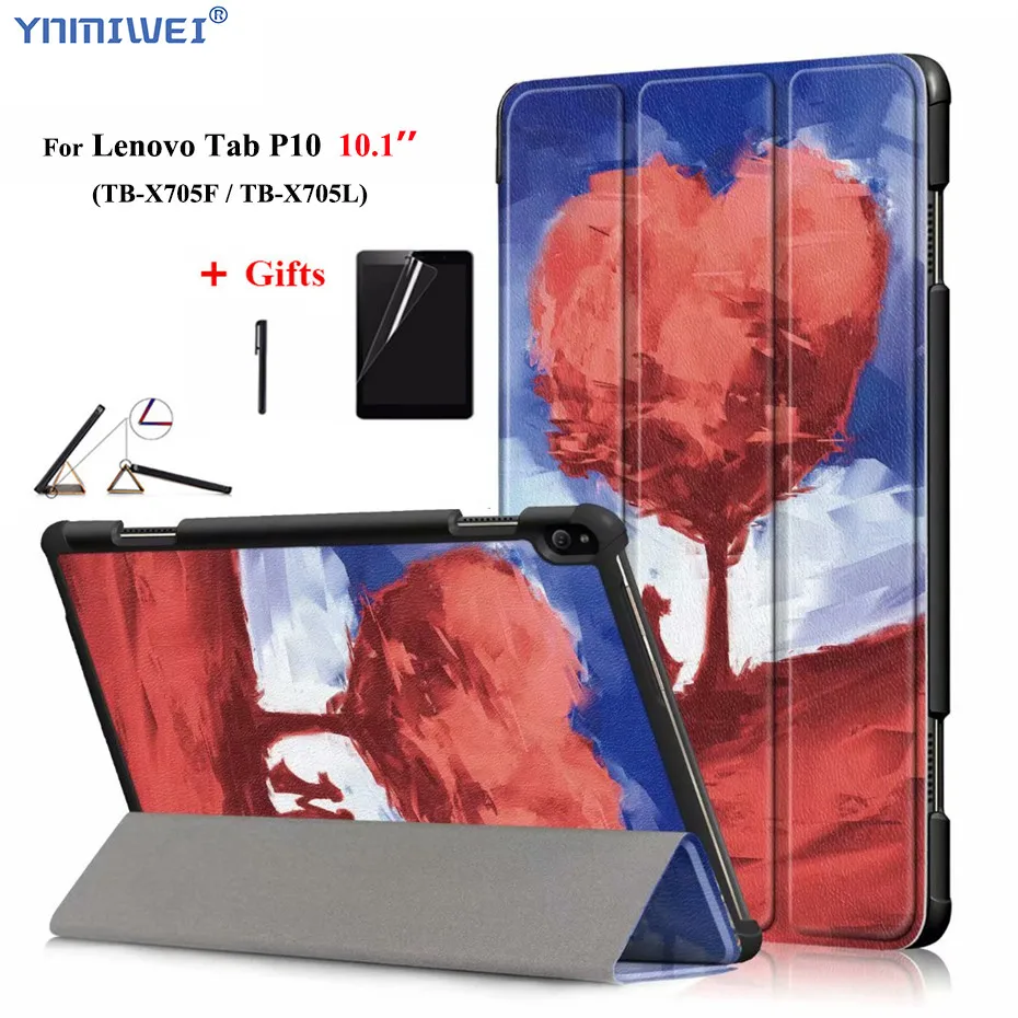 Магнитный смарт-чехол для Lenovo Tab P10 TB-X705F TB-X705L трехслойный чехол-подставка 10 1