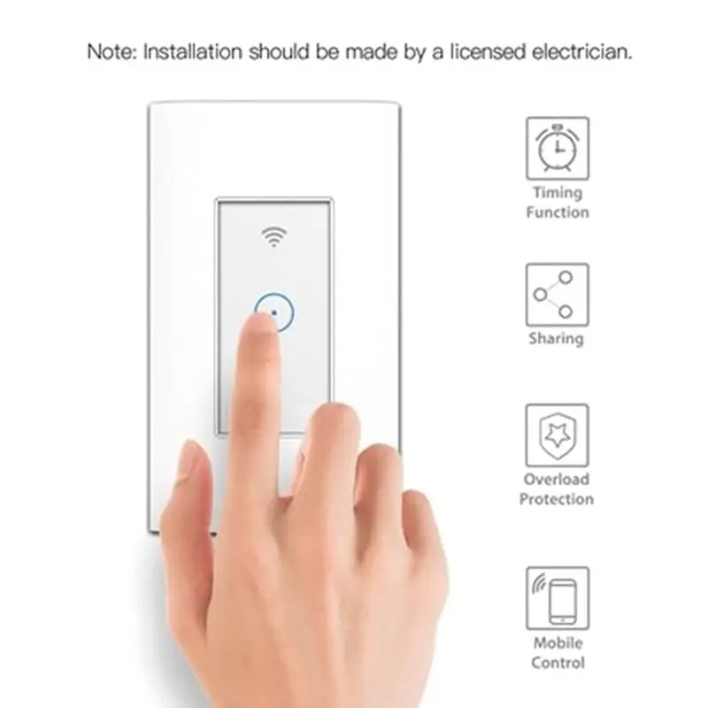 

Smart LED Light Dimmer WiFi APP Remote Control Timing Wall Switch Touch Automation