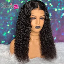13x6 глубокий часть синтетические волосы волнистые Синтетические волосы на кружеве парики из натуральных волос на кружевной предварительно Детские Человеческие волосы Remy для наращивания, бразильские Фронтальная Закрытие парик для черных Для женщин