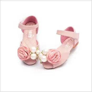 

summer children's sandals shoes princess shoes Korean girls girls small princess shoes soft bottom fish mouth leather sandals