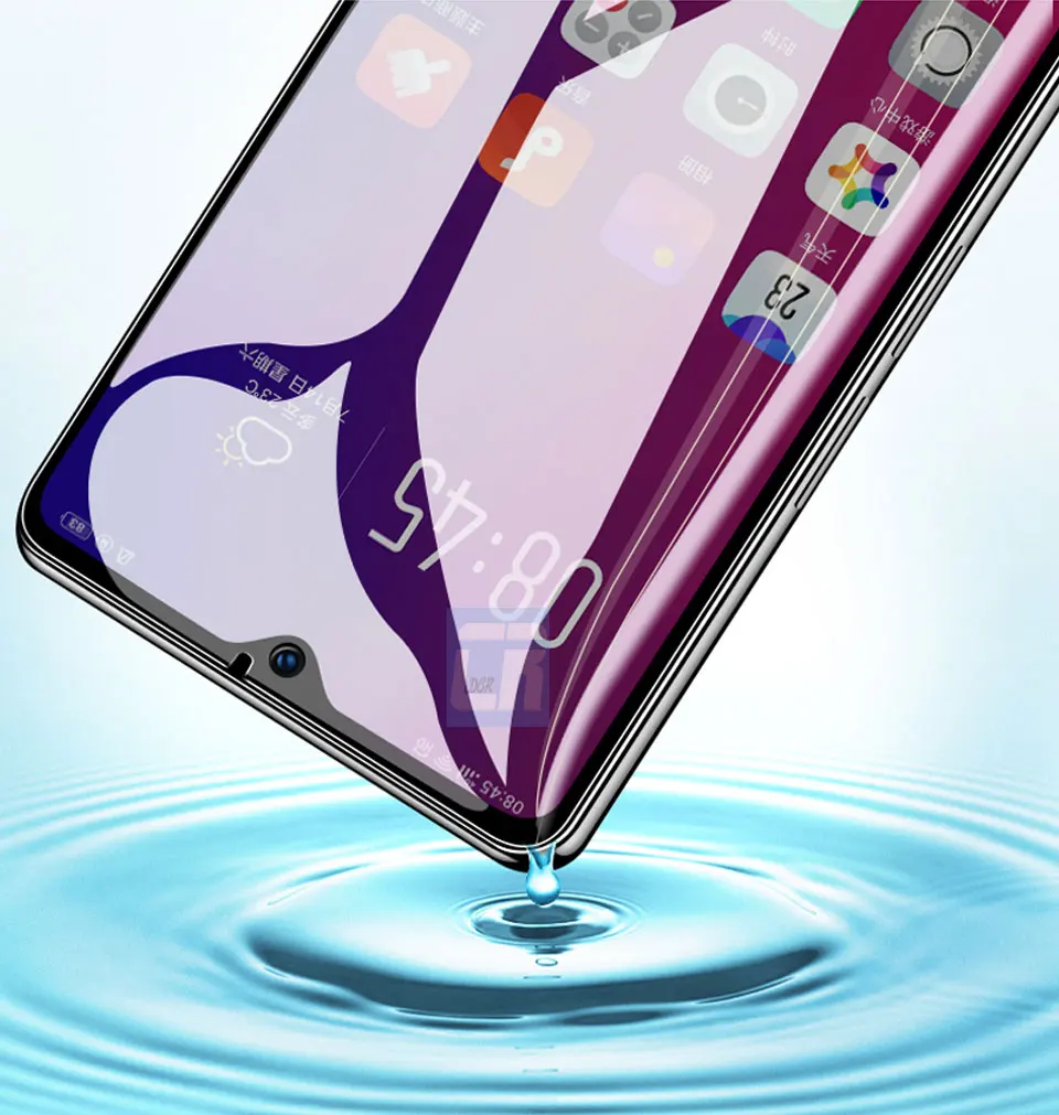 2.5D анти фиолетовый полное покрытие защитное закаленное стекло для OPPO R17 R15 R15X Защитная пленка для экрана телефона для OPPO F7 A1 A5 A3