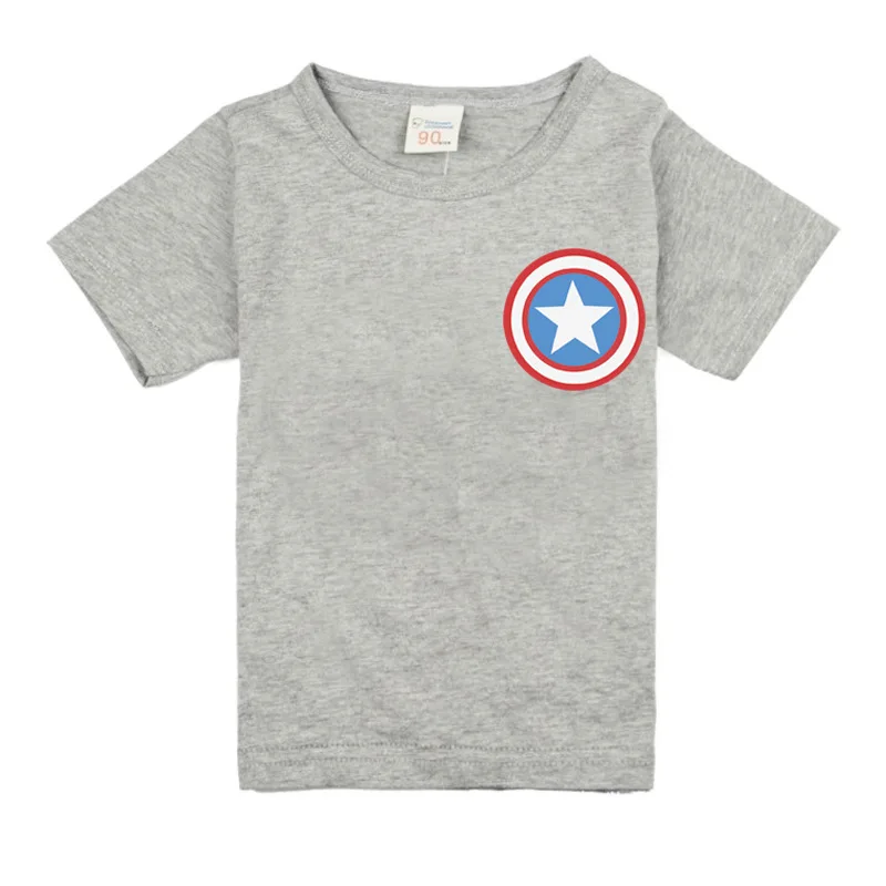 

Summer 10 Color New Kids Clothes Big Girls Boys T Shirt Short Sleeves Baby Cotton Captain America Fashion Toddler Girls T-shirts