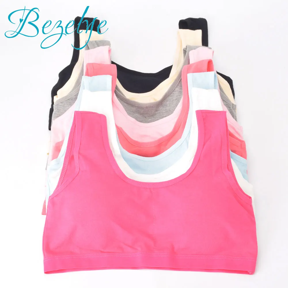 

Teenage Girl Underwear Solid Bras for Girls Training Bra Wireless Breathable Child Bras Soft Cotton Girls Bra Teenage Underwear