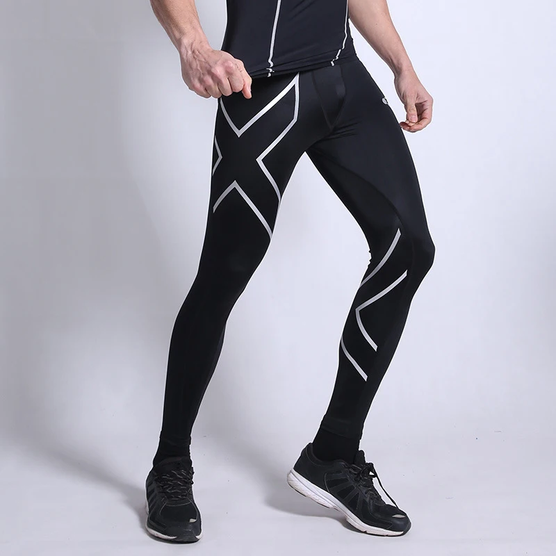 Buy Men Compression Sports Pants Elastic Tights