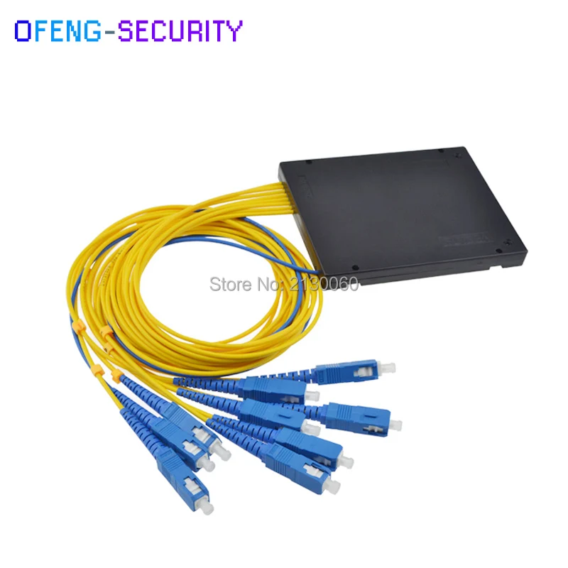 

ABS SC-UPC 1X8 PLC splitter Fiber optical splitter box single mode with FTTH Planar waveguide Optical Couple