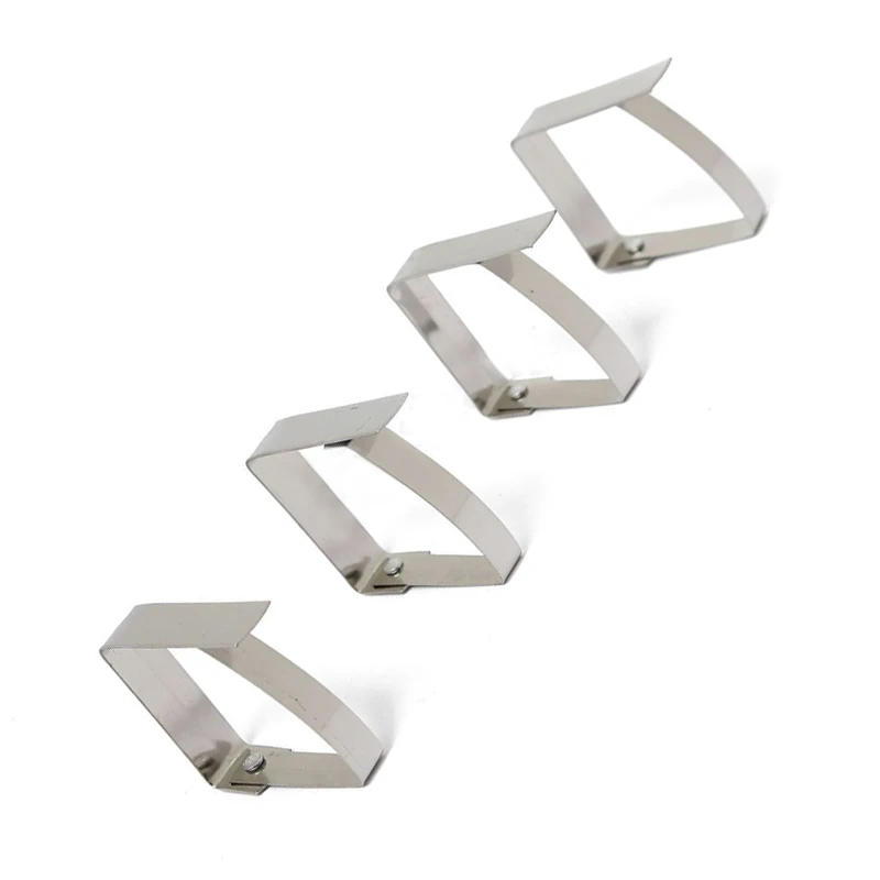 Szs Hot 4x Stainless Steel Tablecloth Table Desks Cover Clips