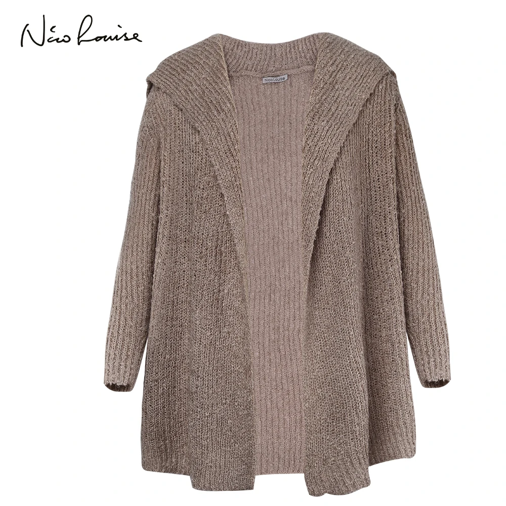 

2018 Women Sweater Autumn Winter Fashion Female Long Sleeve Cardigans Knitting Poncho Thick Wool Knitwear Pull Femme For Girls