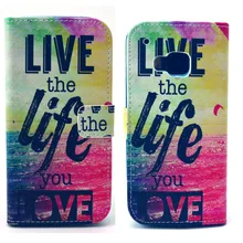 Viver a vida de amor Pu bolsa de couro carteira suporte tampa bolsa para HTC um M9 Hotsale