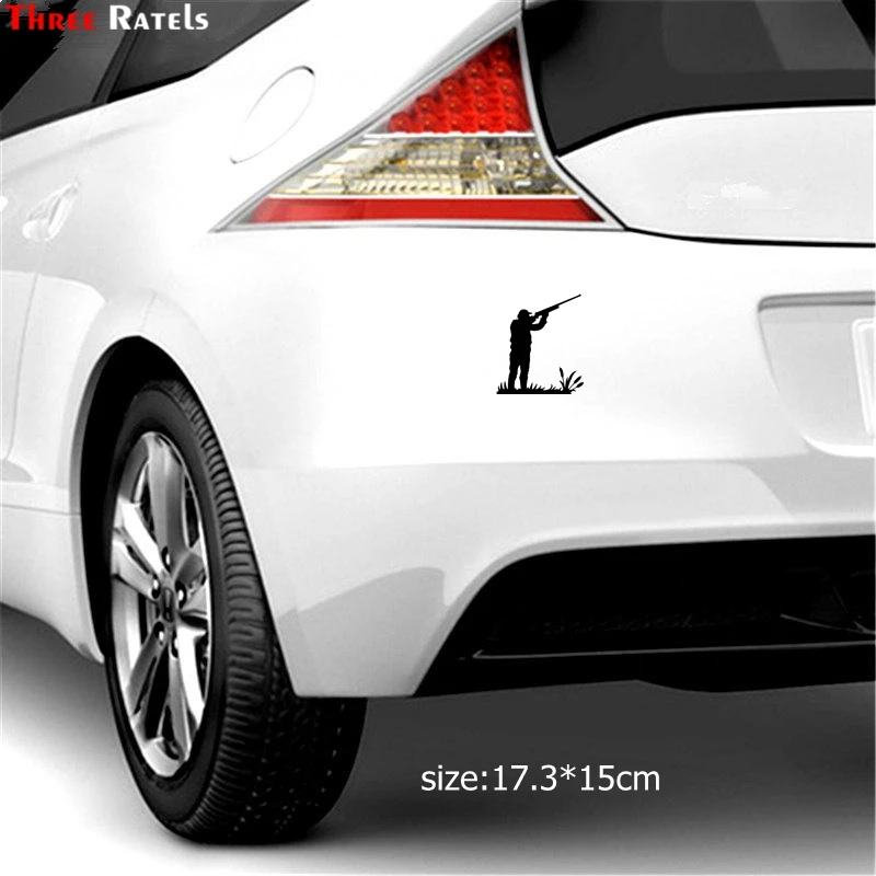 Three Ratels TZ 1467#17.3*15см Охотник на диких гусей в машине наклейки авто машину