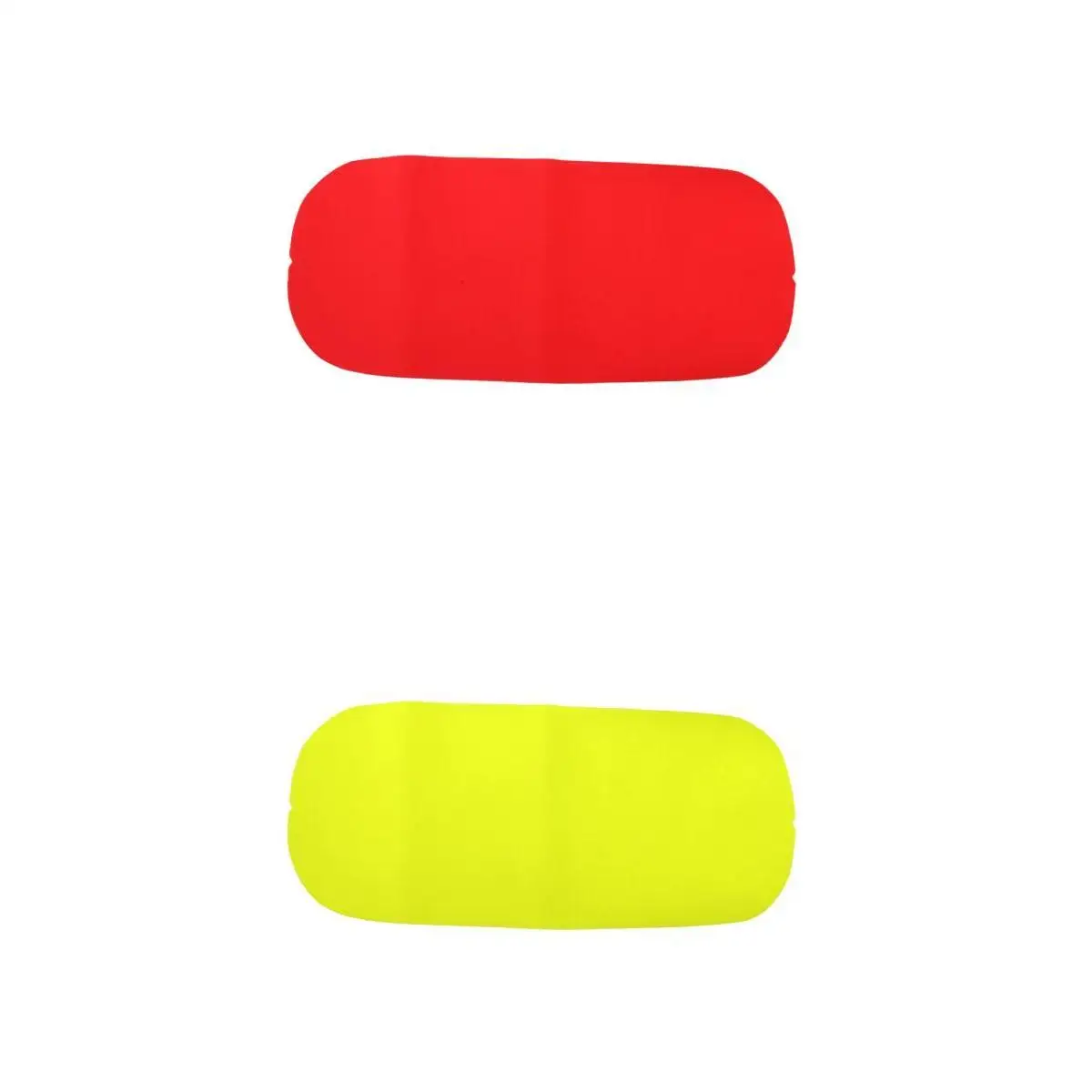 Perfeclan 2 Pieces / Set 210D Nylon Scuba Diving Surface Marker Buoy (SMB) Repair Patch Accessories - Red & Fluorescent Yellow 