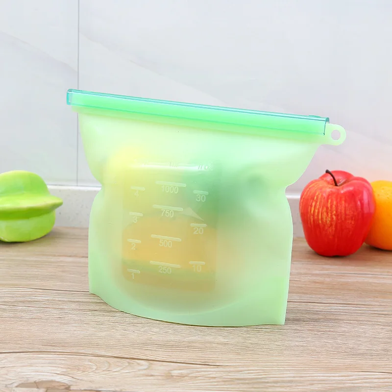Многоразовые Пластик Силиконовые Холодильник Еда сохранение пенал-рулон сумка - Цвет: Color 2