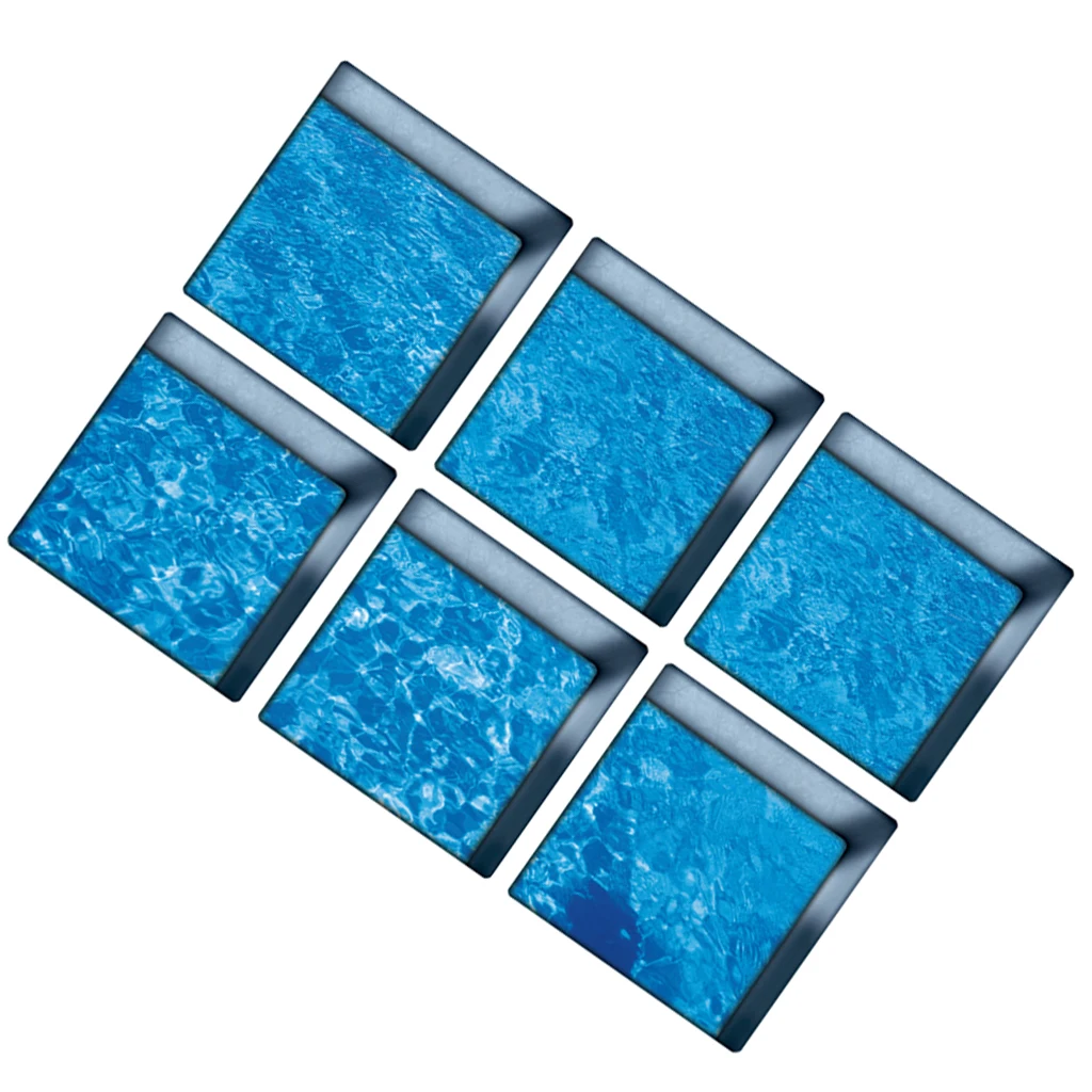 12PCS 3D Effect Waterproof Anti-slip Bathtub Stickers Safety Bath Shower Treads for Bathroom