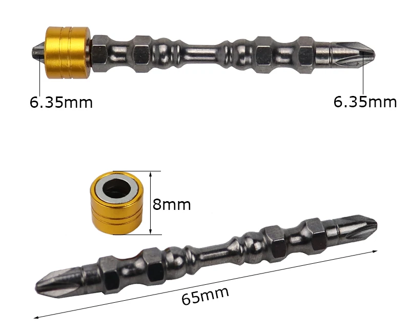 65 мм/110 мм набор магнитных отверток PH2 1/" с шестигранным хвостовиком Phillips для гипсокартона электрические шурупы