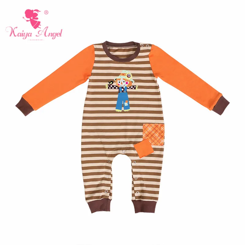Kaiya Angel/Одежда для новорожденных мальчиков и девочек на Хэллоуин, желтая хлопковая одежда розового и кофейного цвета для малышей, летний Осенний комбинезон - Цвет: KY-LYK-137