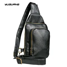 Shoulder Bag Small Cell Phone Flap PU Leather Bag Strap Sling Men Messenger Bags Leather Chest