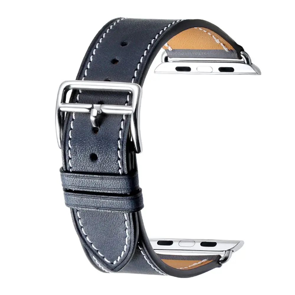 IStrap синие Высококачественные наручные часы на кожаном ремешке для iWatch 38 мм 42 мм/40