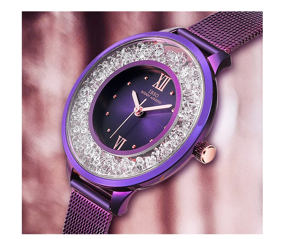 IBSO Brand Women Fashion Watch 2018 Mesh Strap Watch Female Watch 05