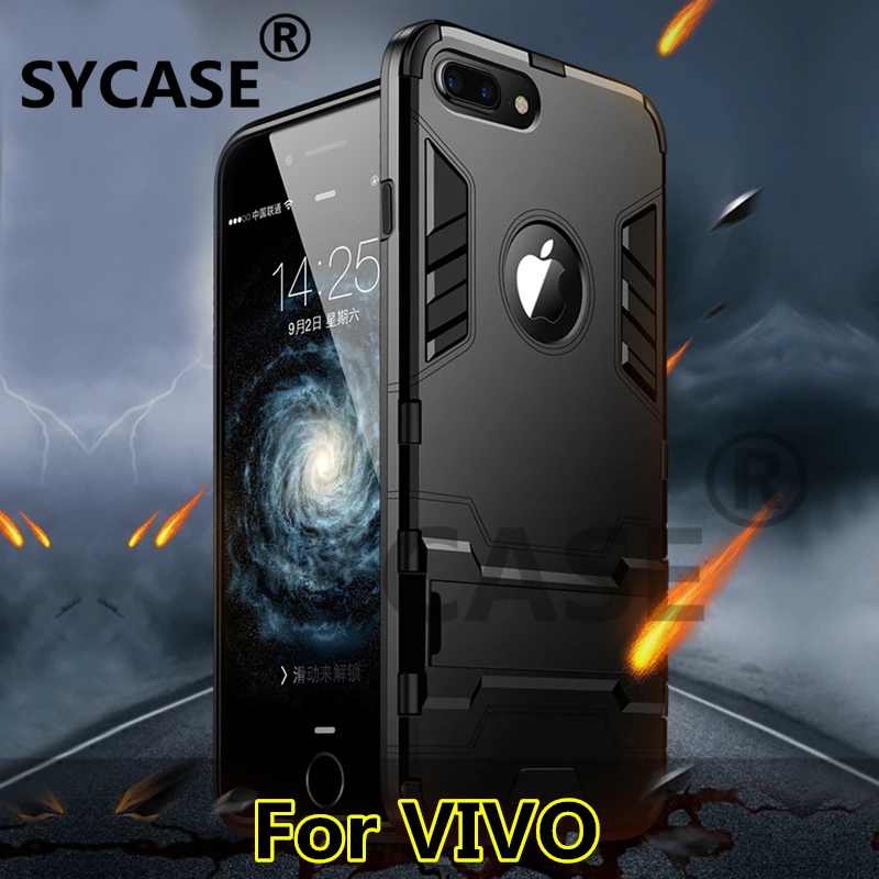 

SYCASE Shockproof Armor Phone Case For VIVO X6 X7 X9 X9S Plus V3 MAX V5 V7 Y55 Y83 ect. Luxury TPU Protective Hard Cases Coque