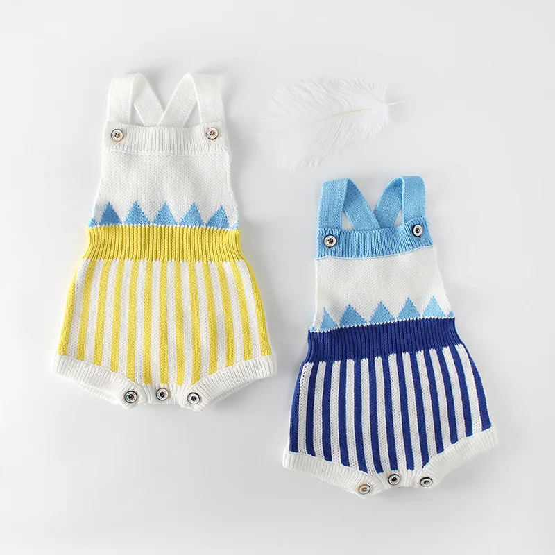 Baby Girls Clothes Rompers 1-3Yrs Baby Knitted Romper Set Infant Newborn Baby Girl Jumpsuit Cotton Baby Jumpsuit For Girls