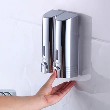 2 в 1 ванная комната дозатор жидкого мыла прикрепляемый к стене, Пластиковый гель для душа моющее средство Бутылка для шампуня отель аксессуары для дома