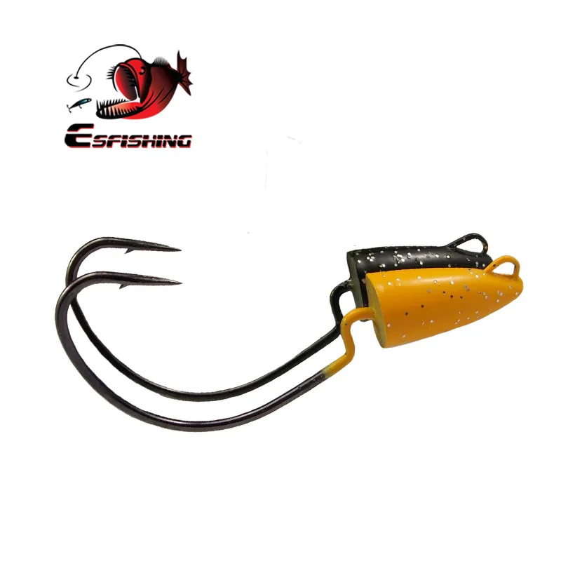 

Esfishing Metal Jig head Offset Fishing Hook High Strength Steel hook 6g 10g 14g 21g 24g Fishing Lures for Trout Pike Catfish