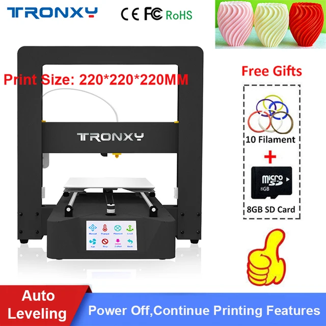 Cheap 2018 Update High Speed Tronxy Large Printing area 220*220*220mm 3D Printer Metal Frame Touch Screen Power loss resume to Print